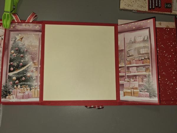 Kleines SüßesMini-Album zu Weihnachten in rot/weiß gehalten